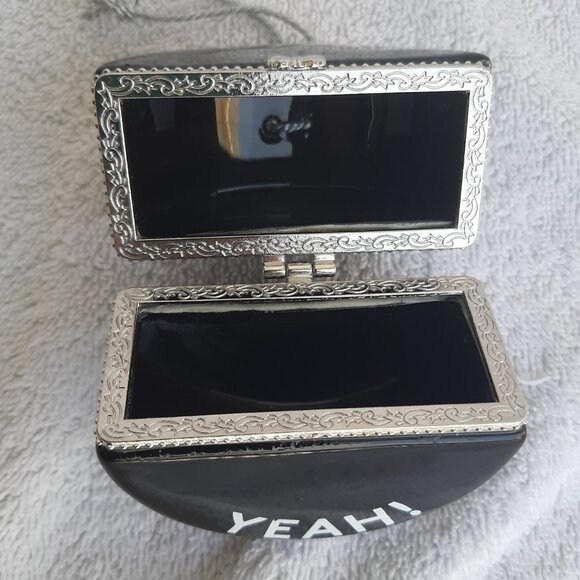 Hockey Puck Trinket Box Christmas Ornament "Puck Yeah" 3" Diameter - Picture 6 of 7